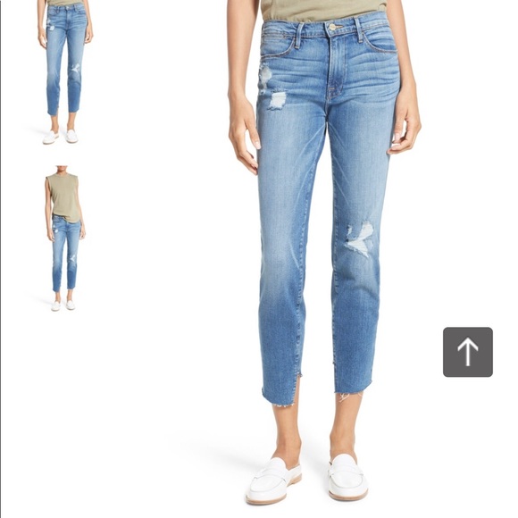 frame le high skinny crop jeans